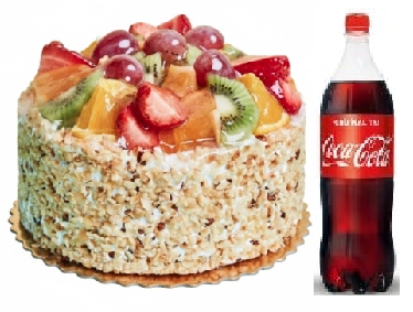 Dış Görünüm Temsili Olan 4-6 Kişilik Karışık Meyveli Pasta